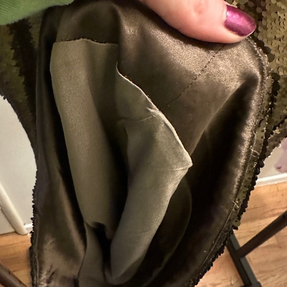 Halston Heritage GOLD SEQUIN MINI Dress - Picture 4 of 5